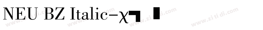 NEU BZ Italic字体转换